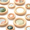 1Canoe2 - Twilight Epoxy Wood Buttons