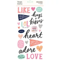Simple Stories - Happy Hearts dekorgumi feliratok Simple Stories - Happy Hearts dekorgumi feliratok