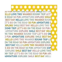 American Crafts - Maggie Holmes - Round Trip 12x12 Paper - On The Road American Crafts - Maggie Holmes - Round Trip 12x12 Paper - On The Road