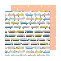 American Crafts - Maggie Holmes - Round Trip 12x12 Paper - Bus Ride American Crafts - Maggie Holmes - Round Trip 12x12 Paper - Bus Ride