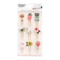 American Crafts - Maggie Holmes - Market Square Epoxy Paper Clips (9 Piece) American Crafts - Maggie Holmes - Market Square Epoxy Paper Clips (9 Piece)