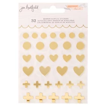 American Crafts - Jen Hadfield - Peaceful Heart Mirrored Acrylic matrica (32 Pieces) American Crafts - Jen Hadfield - Peaceful Heart Mirrored Acrylic matrica (32 Pieces)