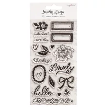 American Crafts - Maggie Holmes - Garden Party Clear Stamps (19 Piece) American Crafts - Maggie Holmes - Garden Party Clear Stamps (19 Piece)