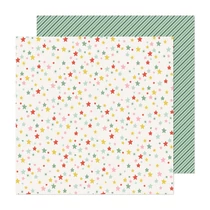 Crate Paper - Mittens and Mistletoe 12x12 Paper - All is Bright