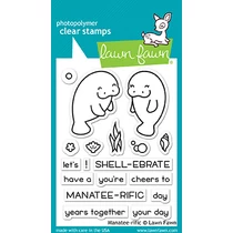Lawn Fawn 3x4 Clear Stamp - Manatee-rific Lawn Fawn 3x4 Clear Stamp - Manatee-rific