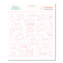 Lora Bailora - Meraki 8x8 Stencil - Girl Power Lora Bailora - Meraki 8x8 Stencil - Girl Power