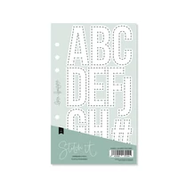 Lora Bailora - Stitch it! Alpha Outline Stencil  Lora Bailora - Stitch it! Alpha Outline Stencil