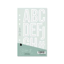 Lora Bailora - Stitch it! Alpha Linear Stencil  Lora Bailora - Stitch it! Alpha Linear Stencil