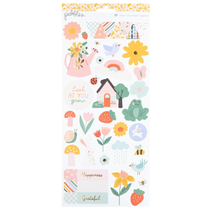 Pebbles - Sunny Bloom 6x12 Cardstock Stickers (77 pieces)