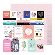 Pebbles - Hey, Hello 12x12 Paper- Thank You Sentiments Pebbles - Hey, Hello 12x12 Paper- Thank You Sentiments