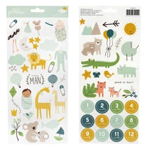 Pebbles - Peek-A-Boo You 6x12 Sticker Sheet - Boy Pebbles - Peek-A-Boo You 6x12 Sticker Sheet - Boy