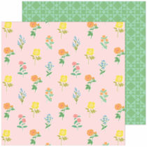 Pinkfresh Studio - Flower Market 12x12 scrapbook papír - Floweret