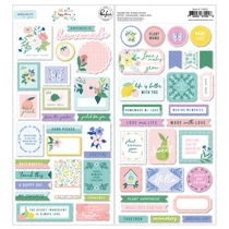 Pinkfresh Studio - Happy Blooms Cardstock stickers Pinkfresh Studio - Happy Blooms Cardstock stickers