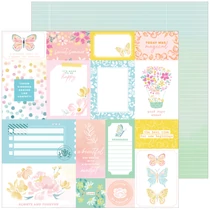 Pinkfresh Studio - Happy Heart 12x12 scrapbook papír - Reasons to Smile Pinkfresh Studio - Happy Heart 12x12 scrapbook papír - Reasons to Smile
