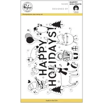 Pinkfresh Studio Clear Stamp - Happy Holidays Pinkfresh Studio Clear Stamp - Happy Holidays