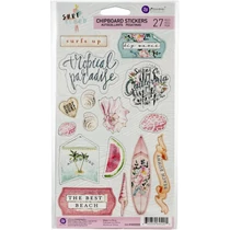 Prima Marketing - Surfboard Chipboard Stickers (27 Pieces) Prima Marketing - Surfboard Chipboard Stickers (27 Pieces)