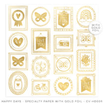 Cocoa Vanilla Studio - Happy Days 12x12 arany fóliás vellum papír