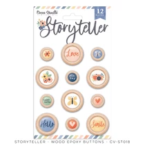 Cocoa Vanilla Studio - Storyteller Wood Epoxy Buttons Cocoa Vanilla Studio - Storyteller Wood Epoxy Buttons