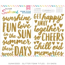 Cocoa Vanilla Studio - Sunkissed Glitter Foam Title Stickers Cocoa Vanilla Studio - Sunkissed Glitter Foam Title Stickers