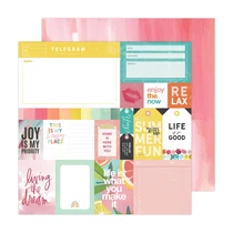 Heidi Swapp - Sun Chaser 12x12 scrapbook papír - Happy Thoughts Heidi Swapp - Sun Chaser 12x12 scrapbook papír - Happy Thoughts