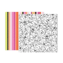 Pink Paislee - 5th and Monaco 12x12 Paper - 8