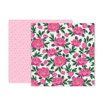 Pink Paislee - 5th and Monaco 12x12 Paper - 12 Pink Paislee - 5th and Monaco 12x12 Paper - 12