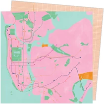 American Crafts - Paige Evans - Go the Scenic Route 12x12 Paper - Paper 22