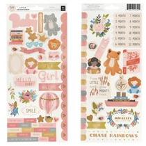 Pink Paislee - Little Adventurer 6x12 Cardstock Sticker - Girl (82 Piece) Pink Paislee - Little Adventurer 6x12 Cardstock Sticker - Girl (82 Piece)