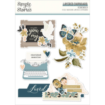 Simple Stories - Remember Layered Chipboard Stickers