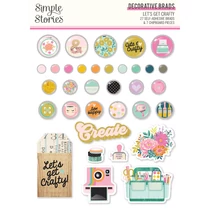 Simple Stories - Let's Get Crafty Decorative Brads Simple Stories - Let's Get Crafty Decorative Brads