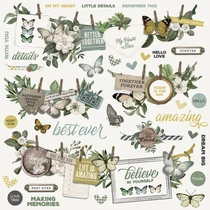 Simple Stories -  Weathered Garden 12x12 Banner matrica Simple Stories -  Weathered Garden 12x12 Banner matrica