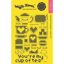 Waffle Flower Clear Stamp - Stitched Cup Of Tea Waffle Flower Clear Stamp - Stitched Cup Of Tea