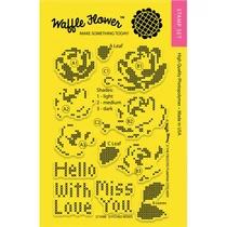 Waffle Flower Clear Stamp - Stitched Roses Waffle Flower Clear Stamp - Stitched Roses