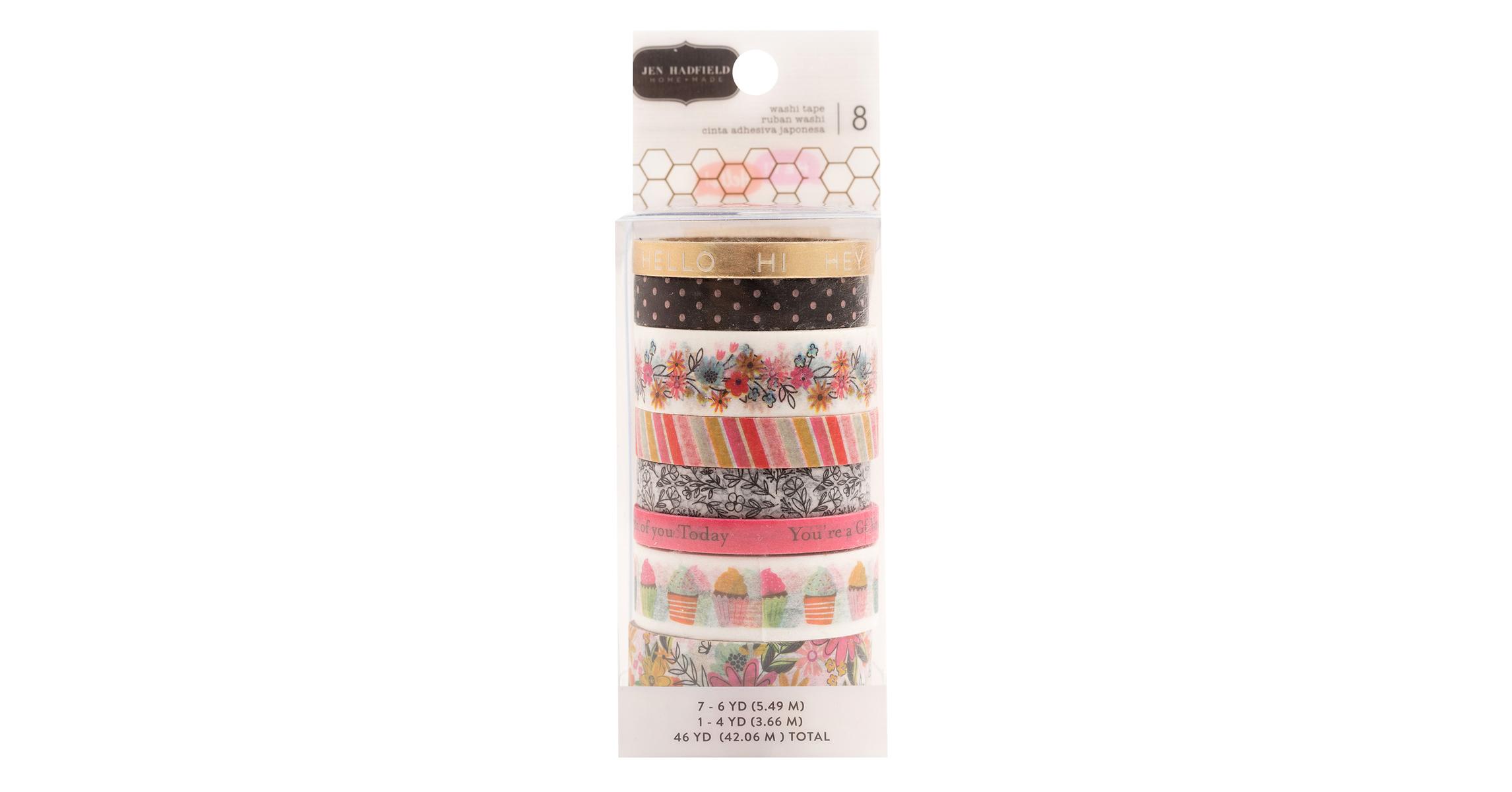 Washi Tapes Ribbons Pebbles Hey Hello Washi Tape 8 Piece Pink And Paper Scrapbooking Shop