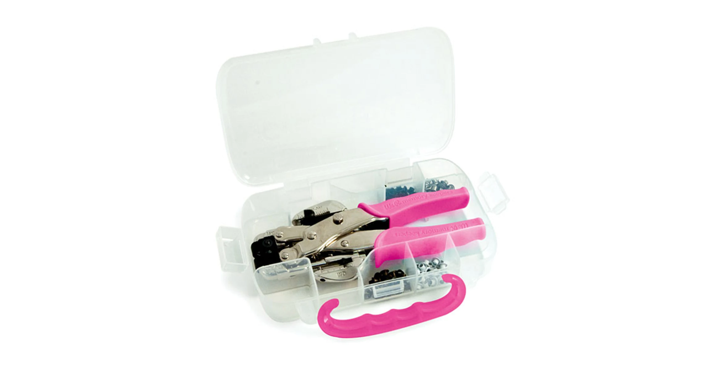 We R Memory Keepers Pink Crop-a-dile Punch Kit