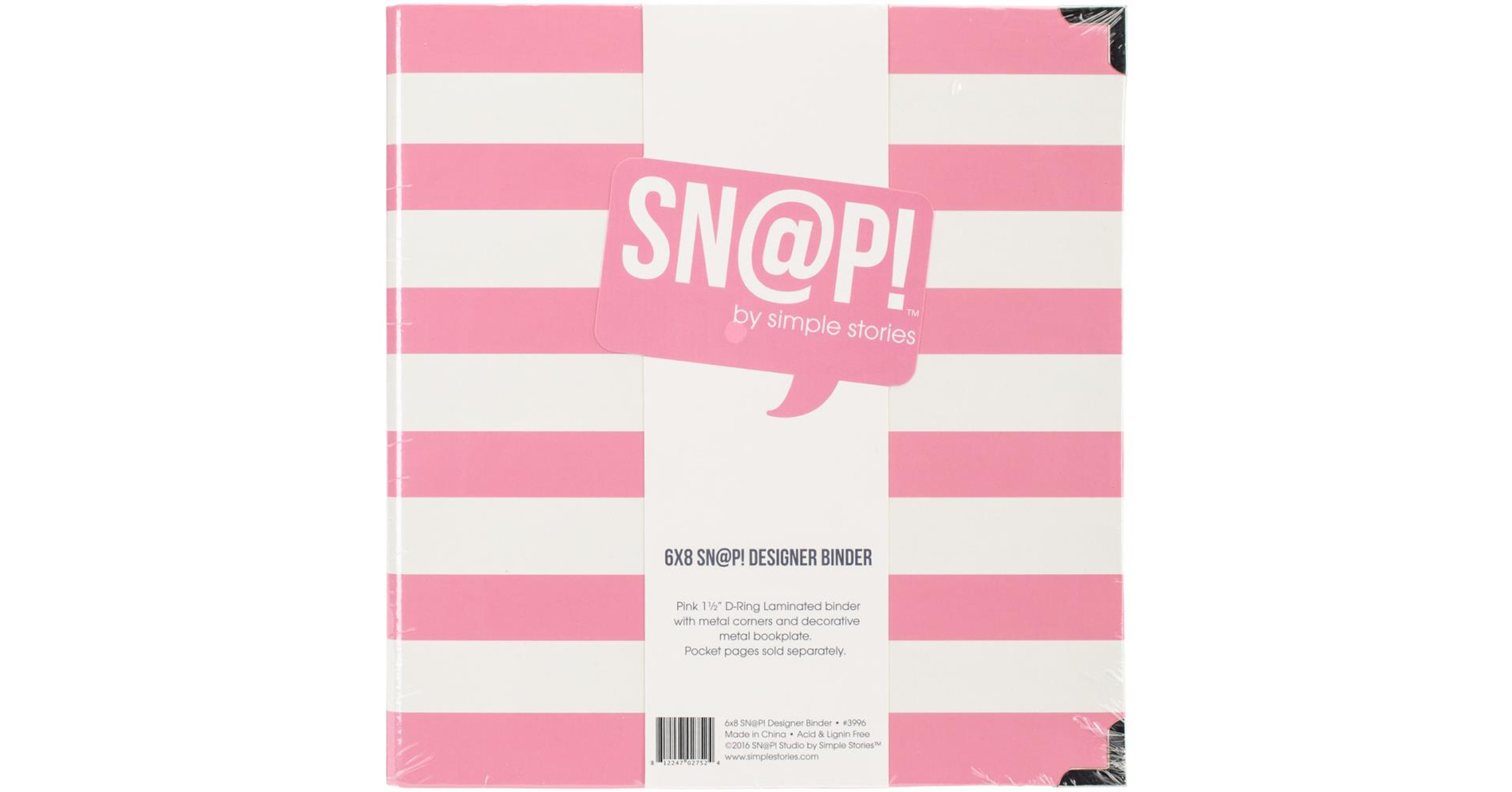 6x8 Album Simple Stories Snap 6x8 Designer Binder Pink Pink And Paper Scrapbooking Shop