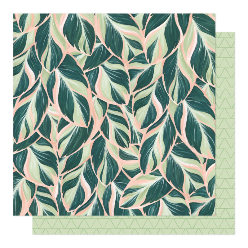 American Crafts - 1Canoe2 - Willow 12x12 Patterned Paper - Lush