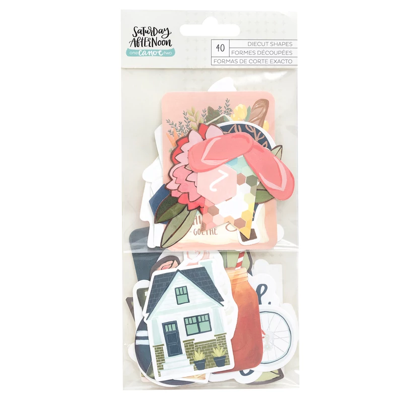 American Crafts - 1Canoe2 Saturday Afternoon Ephemera (40 Piece)