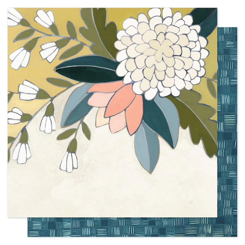 1Canoe2 - Goldenrod 12x12 Patterned Paper -  Goldenrod Floral
