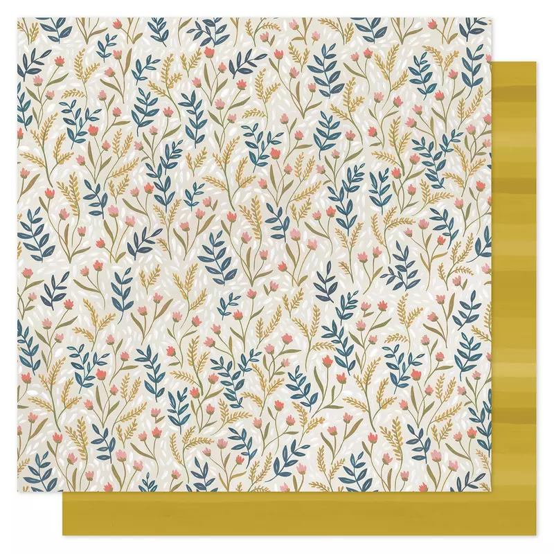 1Canoe2 - Goldenrod 12x12 Patterned Paper -  Meadow Floral