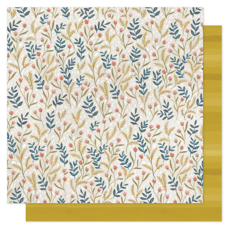 1Canoe2 - Goldenrod 12x12 scrapbooking papir -  Meadow Floral