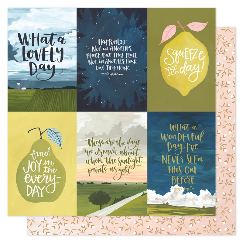 1Canoe2 - Goldenrod 12x12 scrapbook papír -  Golden Quotes
