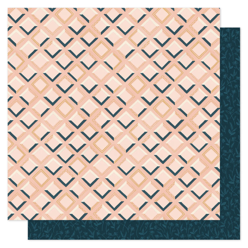 1Canoe2 - Goldenrod 12x12 scrapbooking papir -  Pink Tile
