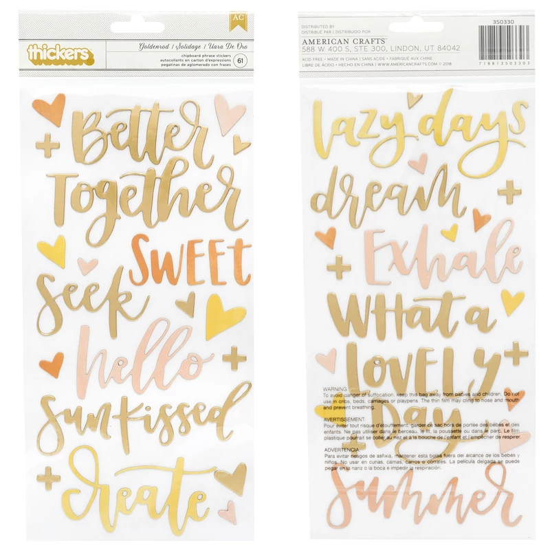 1Canoe2 - Goldenrod Phrase Thickers (61 Piece)