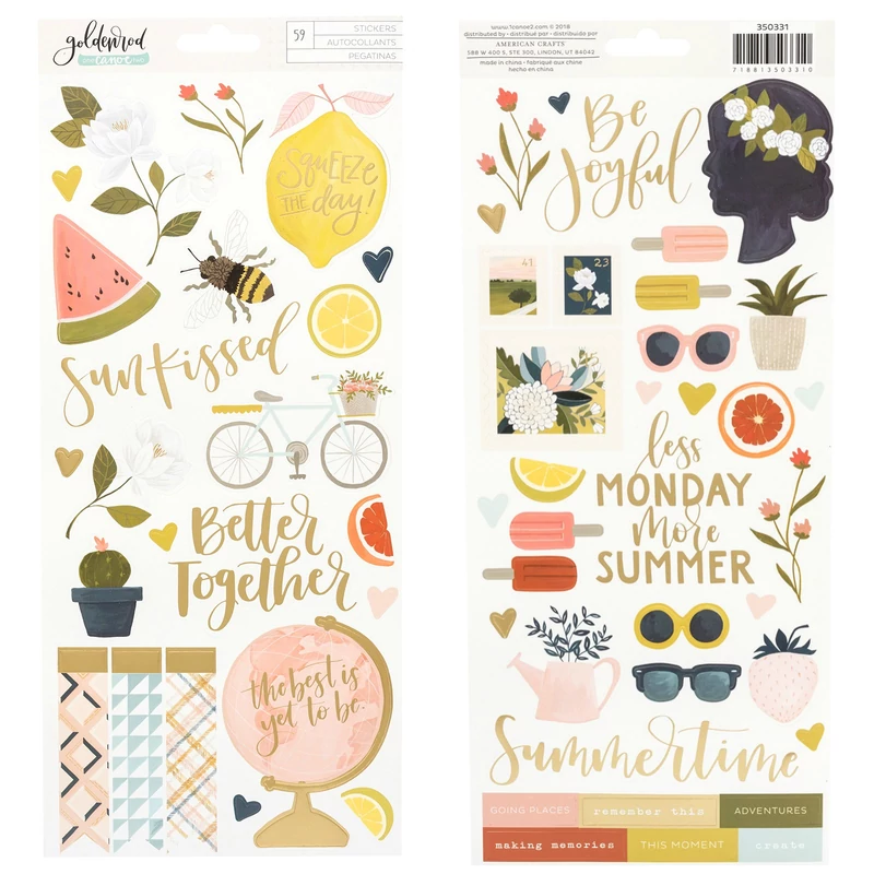 1Canoe2 - Goldenrod 6x12 Sticker (59 Piece)