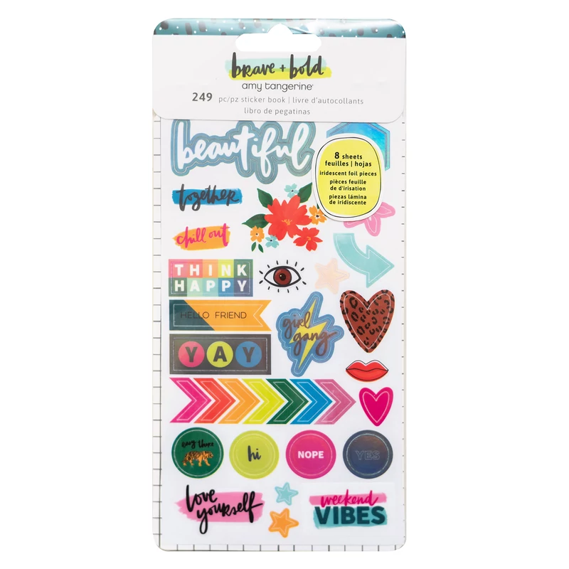 American Crafts - Amy Tangerine - Brave and Bold Sticker Book (249 Piece)