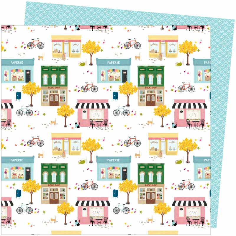 American Crafts - Amy Tangerine - Slice of Life 12x12 Paper - My Town