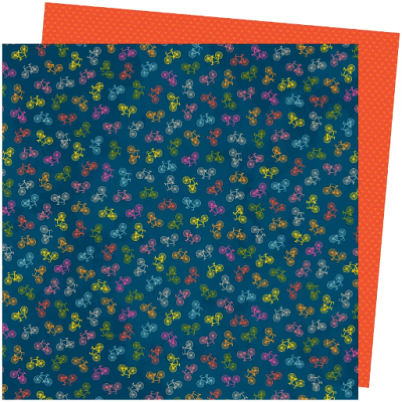 American Crafts - Amy Tangerine - Slice of Life 12x12 scrapbook papír - What a Ride