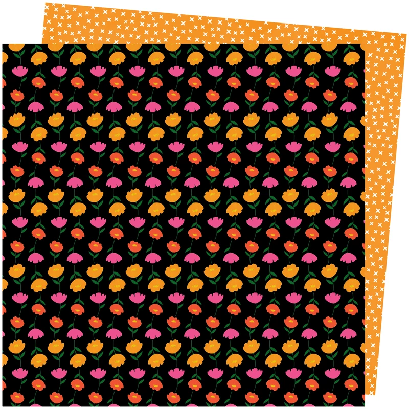 American Crafts - Amy Tangerine - Slice of Life 12x12 scrapbook papír - Super Bloom