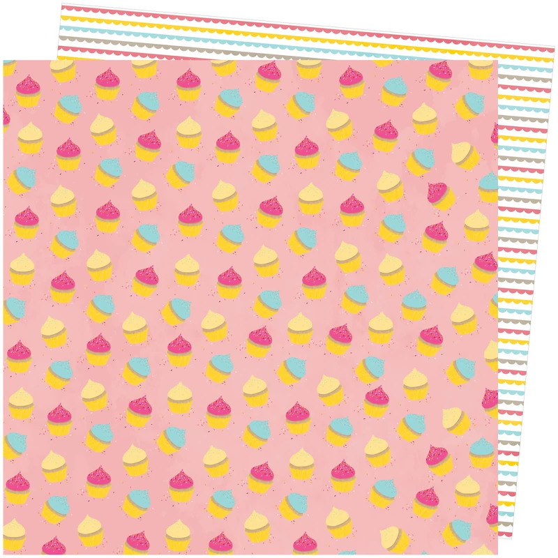 American Crafts - Amy Tangerine - Slice of Life 12x12 Paper - My Cupcake